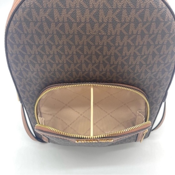 Michael Kors Medium Jaycee Zip Packet Backpack Brown - Picture 11 of 13
